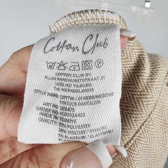 Cotton Club Cream Pleated Wide Leg Pants Size XS - Picture 8 of 9